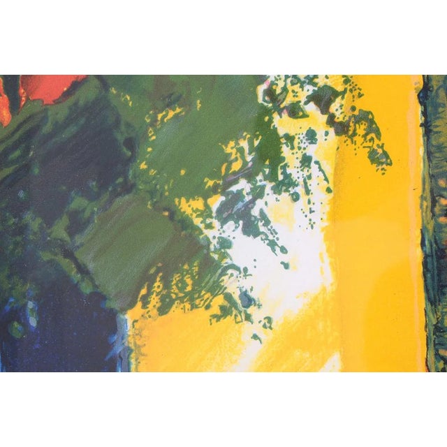 A brilliant modern fauvist original lithograph by Emile Bellet (France 1941-2022). The work is from an edition of 450...