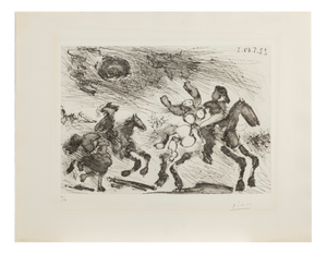 Picasso, The Pursuit of the Kidnapper, 1968, Etching