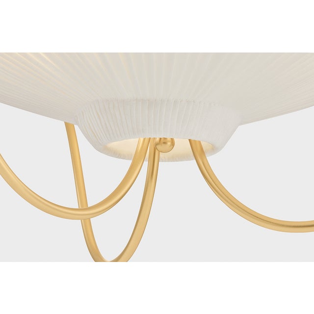2020s Hudson Valley Lighting Gerhard 28 in. 3 Light Pendant in Aged Brass Finish For Sale - Image 5 of 11