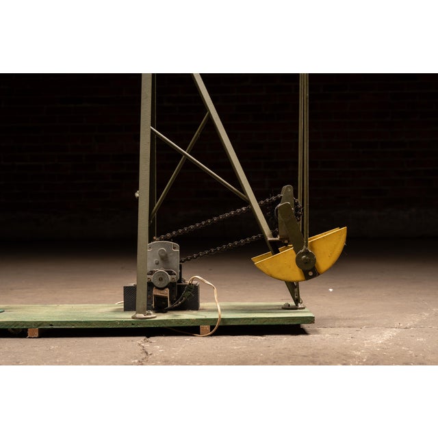 Mustard Vintage Motorized Pumpjack Oil Derrik Salesman Sample For Sale - Image 8 of 10