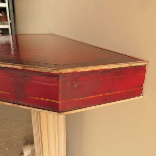Neoclassical Console Table with Leather For Sale - Image 9 of 18