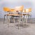 French Metal Framed Stacking University Dining Chairs, 1960s, Set of 8 For Sale - Image 6 of 9