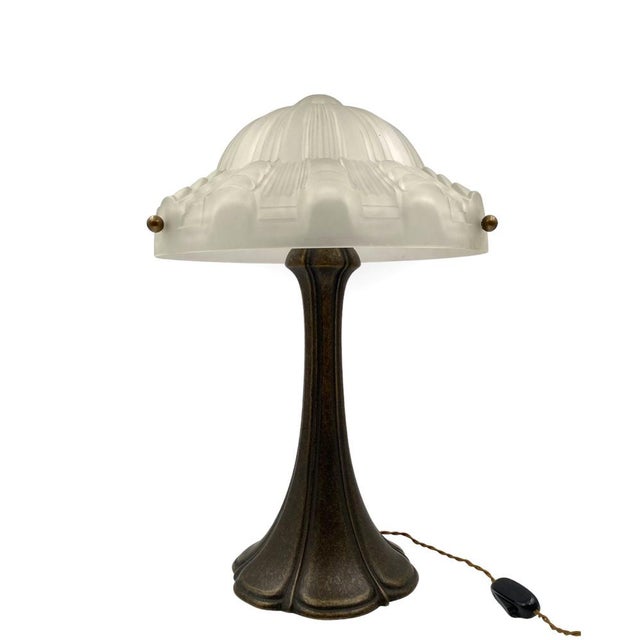 Art Deco Bronze Table Lamp, France, 1930s For Sale - Image 15 of 18