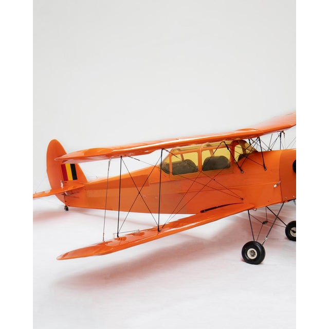 Metal Large Vintage Stampe SV.4 Biplane Airplane Model, 1980s For Sale - Image 7 of 16