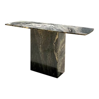 Late 20th Century Italian Style Marble Console Table For Sale
