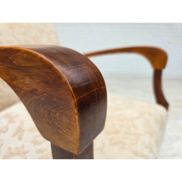 Danish Beech Armchair with Wool Upholstery, 1960s For Sale - Image 12 of 18