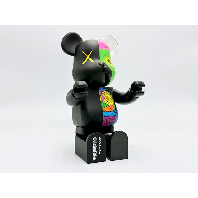 Kaws Black Dissected 400% Bearbrick Companion Figure, in Flawless conditions. Designed from 2000 This piece has an...
