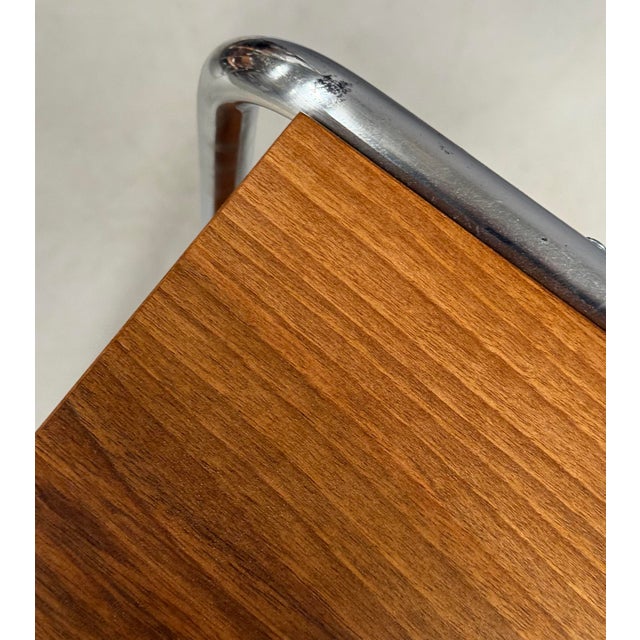 Brown Bauhaus Chrome Serviced Table by Hynek Gottwald, 1930s For Sale - Image 8 of 9