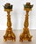 Antique Early 1900s Gilded Wood Ornate Candle Holders - A Pair For Sale - Image 12 of 15