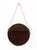 Early 21st Century Contemporary Faux Leather Strap Framed Circular Mirror For Sale - Image 5 of 5