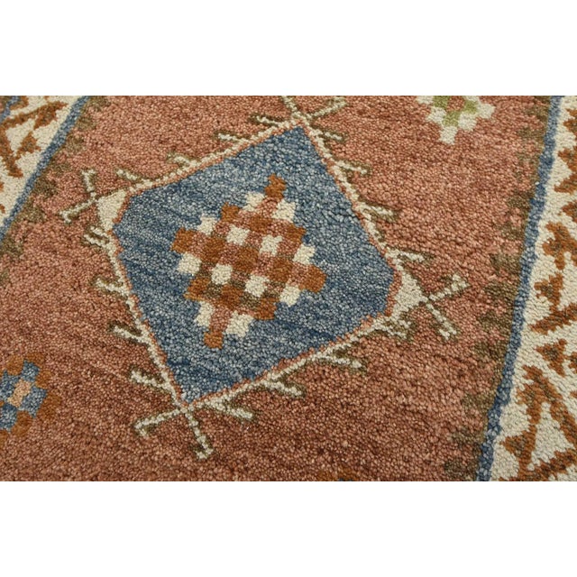 Kazak Runner 2'9'' X 9'10'' Brown Wool Tribal Hand-Knotted Oriental Rug For Sale - Image 4 of 12