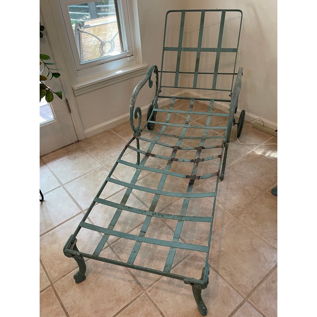 1960s Molla Vintage Cast Aluminum Single Chaise Lounge Chairish