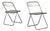 Plia Folding Chairs by Giancarlo Piretti for Castelli, Italy, 1970s, Set of 2 For Sale