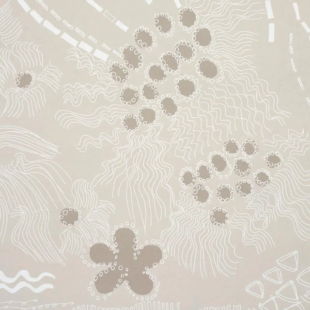 Tribal Sample - Schumacher X Clements Ribeiro Haven Wallpaper in Light Neutral For Sale - Image 3 of 5
