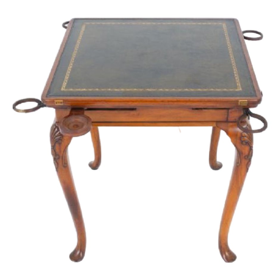 Queen Anne Game Table in Walnut, 1890s | Chairish
