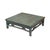 Chinese Distressed Turquoise Aqua Blue Low Square Coffee Table For Sale - Image 9 of 9