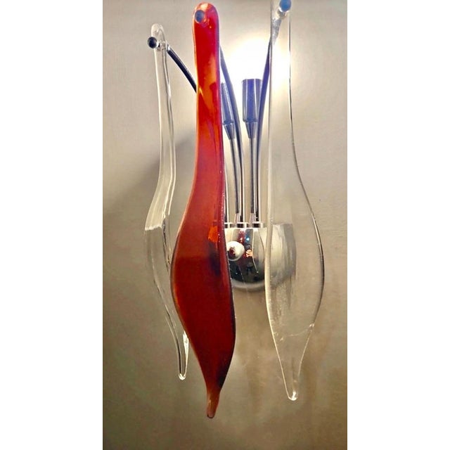 Large Wall Light in Murano Glass, 2000 For Sale - Image 4 of 8
