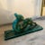 Green 1930s Egisto Fantechi Art Deco Green Ceramic Italian Sculpture of a Fawn For Sale - Image 8 of 12