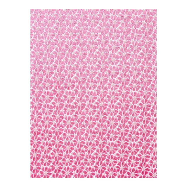 Sample - The House of Scalamandré Petal Velvet Fabric, Pinks For Sale