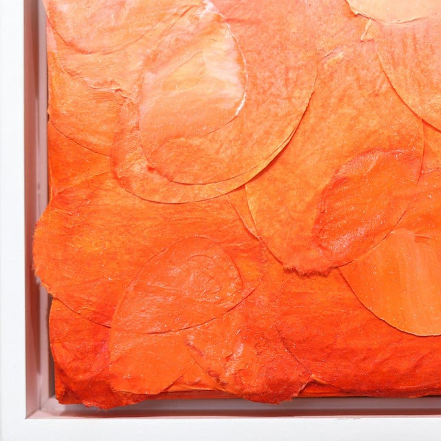 Abstract Glowing Sunset II - Vibrant Warm Tone Textured Abstract Original Artwork by Frederic Paul For Sale - Image 3 of 9