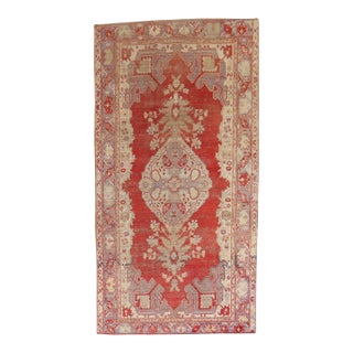 Vintage Old Red Turkish Kula Rug - 4'3" x 7'4" For Sale