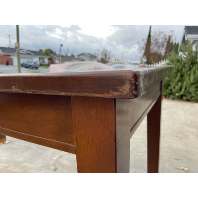 Vintage Mid Century Modern Library Desk Table For Sale In Sacramento - Image 6 of 12