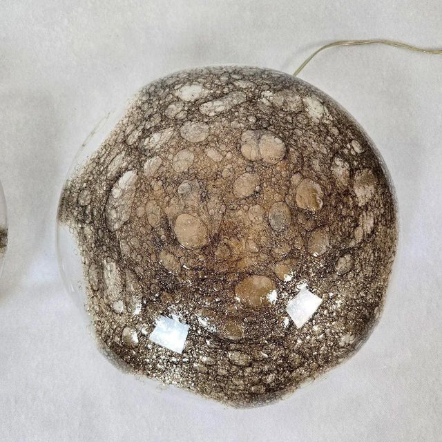 Pair of Brown Mid-Century Modern Murano Glass Sconces 1960s For Sale In Dallas - Image 6 of 12