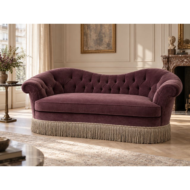 Custom-Made Victorian Loveseat by Baker Furniture For Sale - Image 6 of 7