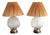 Pair of Shell Form Glass Table Lamps For Sale