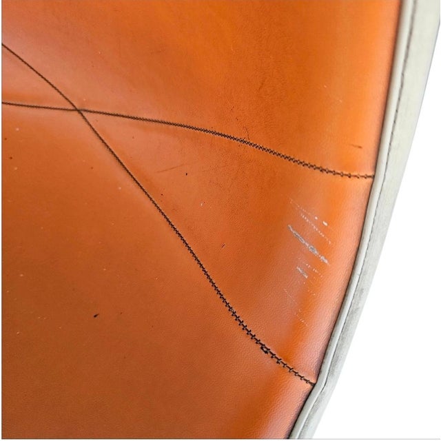 Orange Mid Century Herman Miller Orange Ninyl Upholstered PSC Chair For Sale - Image 8 of 18