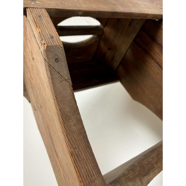 Dutch Pine Farmhouse Stool, 1950 For Sale - Image 13 of 16