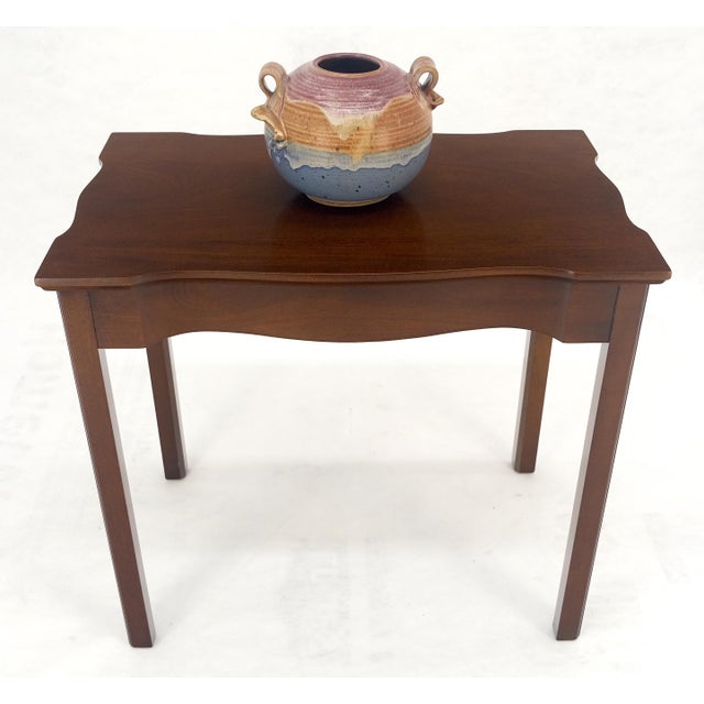 Chocolate Kittinger Solid Mahogany Figural Top Side End Table Stand MINT For Sale - Image 8 of 13