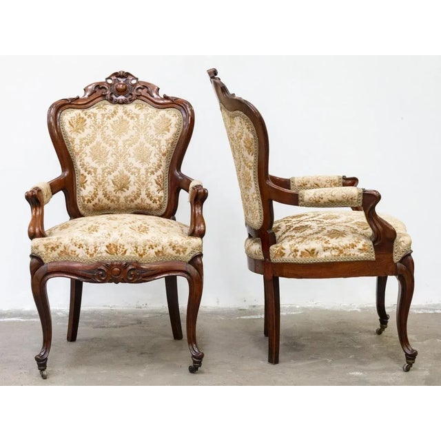 Set of Antique Louis Philippe Style Armchairs For Sale - Image 12 of 13