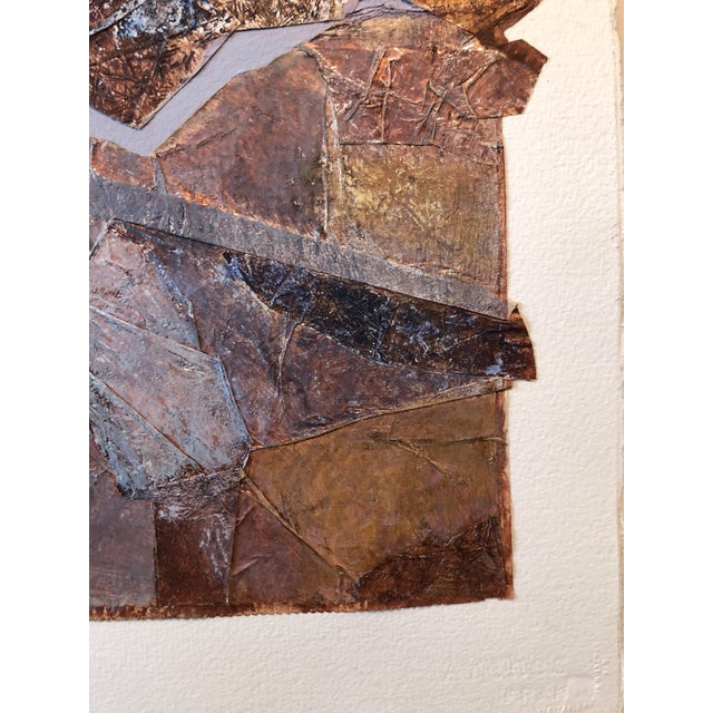 Abstract Expressionism Vera Simons, MIxed Media Collage Assemblage Abstract Expressionist Painting Female Aviator, 1985 For Sale - Image 3 of 6