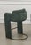 2020s Indigo Upholstered Counter Chair in Green with Brass Base For Sale - Image 5 of 6