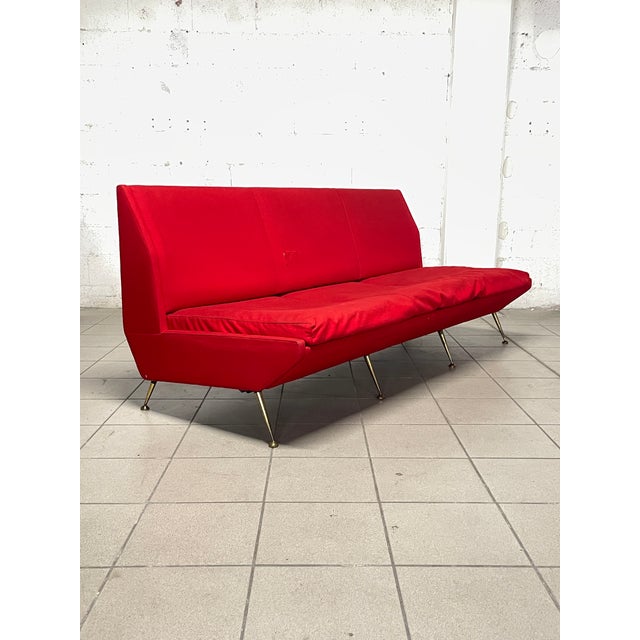 Metal Italian Fabric Sofa, 1960s For Sale - Image 7 of 18