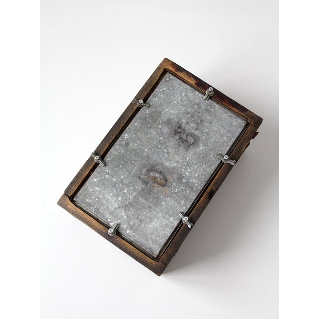 Antique Industrial Wood Crate For Sale - Image 10 of 12