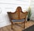 Blue Louis XV Italian Carved Wood and Cane Back Armchair, 1960s For Sale - Image 8 of 9