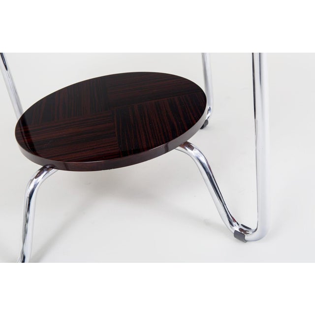 Bauhaus Coffee Table in Chrome and Macassar from Kovona, 1950s For Sale - Image 4 of 8