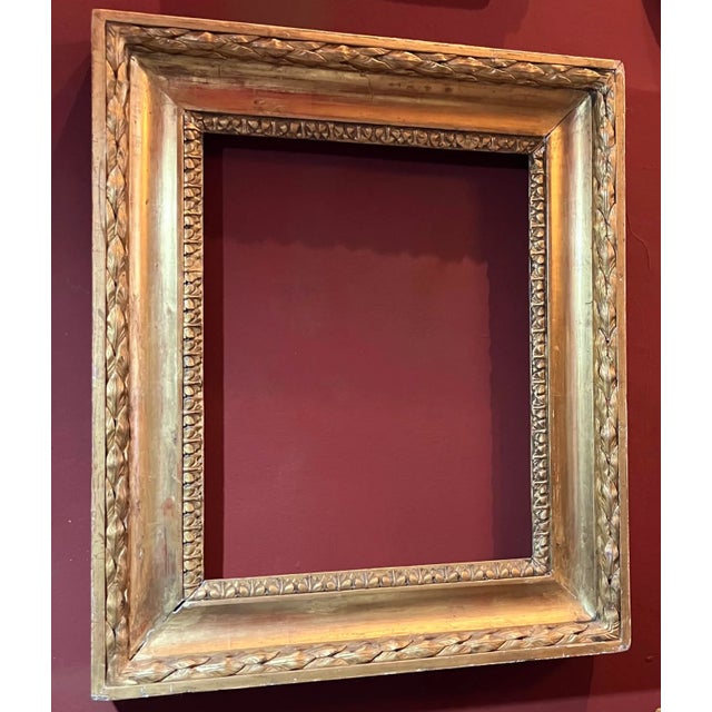 Tuscan Empire Carved Gold Leaf Gilt Frame, Italy, 19th Century For Sale - Image 11 of 11