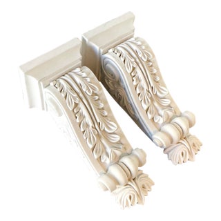 Vintage Cast Resin Baroque Brackets - A Pair For Sale