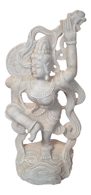 Antique Indian Saraswati Godess Statue Indoor/Outdoor