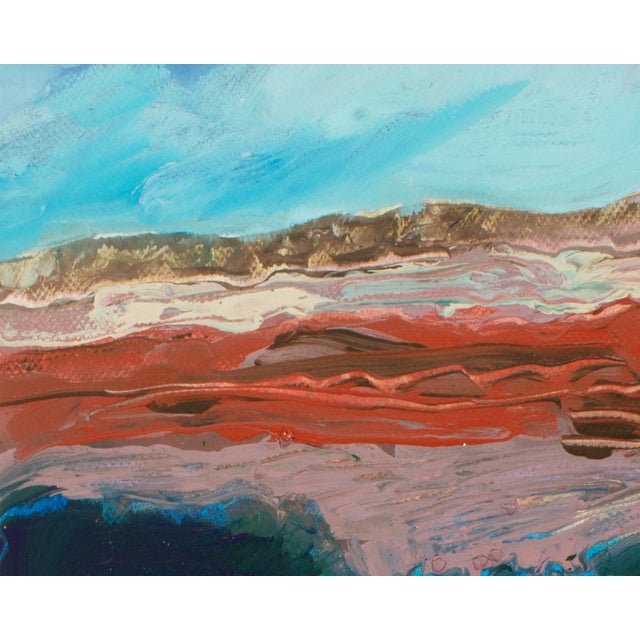 Abstract 1980s Abstract Acrylic Landscape by Harry Hilson For Sale - Image 3 of 8