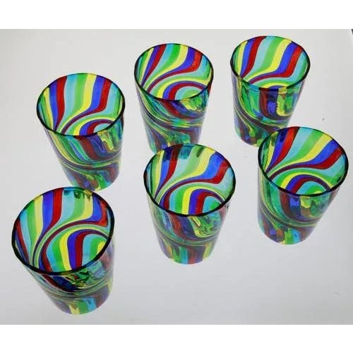 Murano Art Glass Tumblers by Silvio Piattelli, Set of 6 For Sale - Image 12 of 13