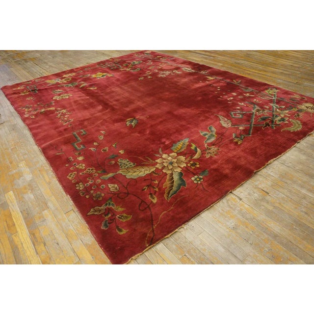 Art Deco 1920s Chinese Art Deco Carpet ( 8'10" x 11'7" - 270 x 353 cm) For Sale - Image 3 of 12