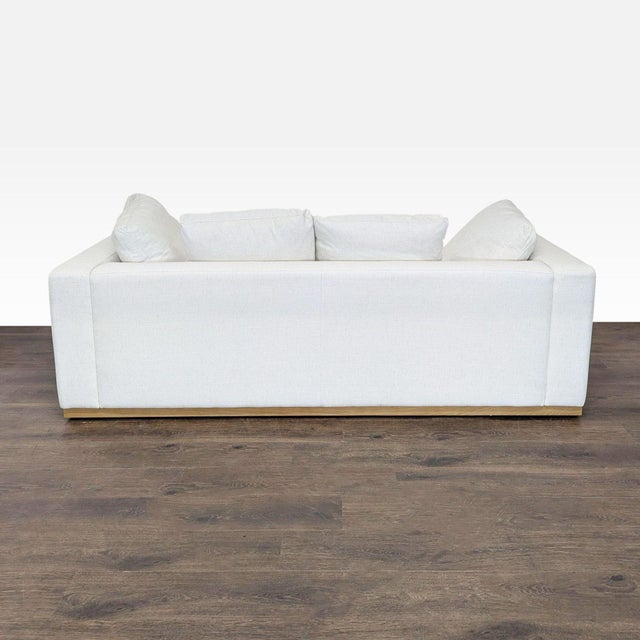 Cream West Elm Newport 3-Seat Modern Cream Sofa For Sale - Image 8 of 10