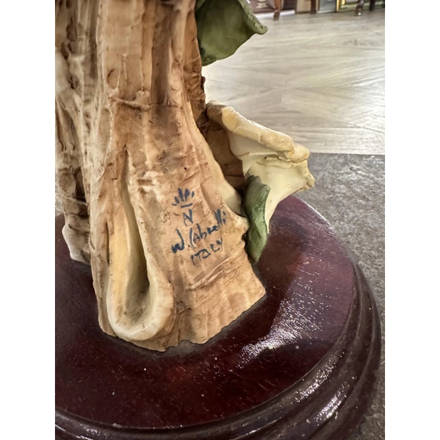 Ceramic Neapolitan Sculpture in Biscuit Porcelain Depicting Two Doves from Capodimonte, 1950s For Sale - Image 7 of 8