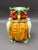 Vintage Italian Majolica Vegetables Owl Art Pottery Cookie Jar Canister. Measures approximately 7 1/4" long, 7 1/2" wide,...