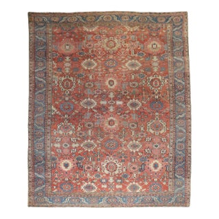 Antique Zabihi Collection Persian Heriz Rug - 12'3" x 15'6" For Sale