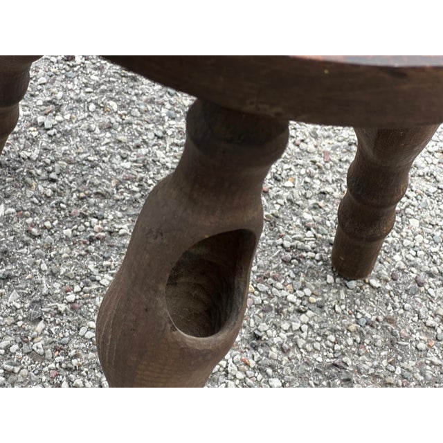 1970s Sculptural Tripod Stool by Gabriel Lucas, Brittany, 1970 For Sale - Image 5 of 18